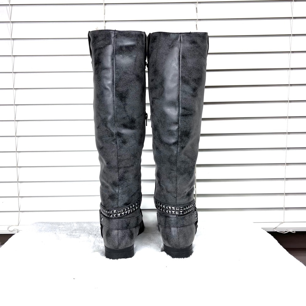 🚫SOLD! |•OLIVIA MILLER•| Tall Grey Riding Style Boots - Picture 7 of 14